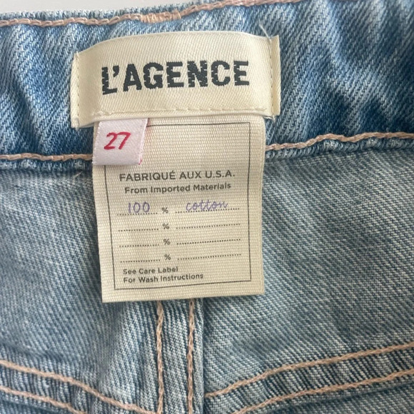 L'AGENCE Jones Ultra High Waist Blue Jeans Size 27 - Picture 3 of 7